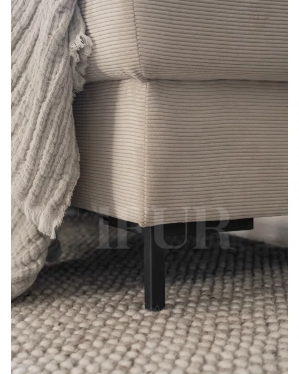 Willow Nest Polyester Upholstered L-Shaped Sofa