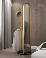 Kelva Clothes hanger with Floor mirror and marble base