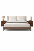 Mocha Modern Minimalist Dual Color Bed With Storage
