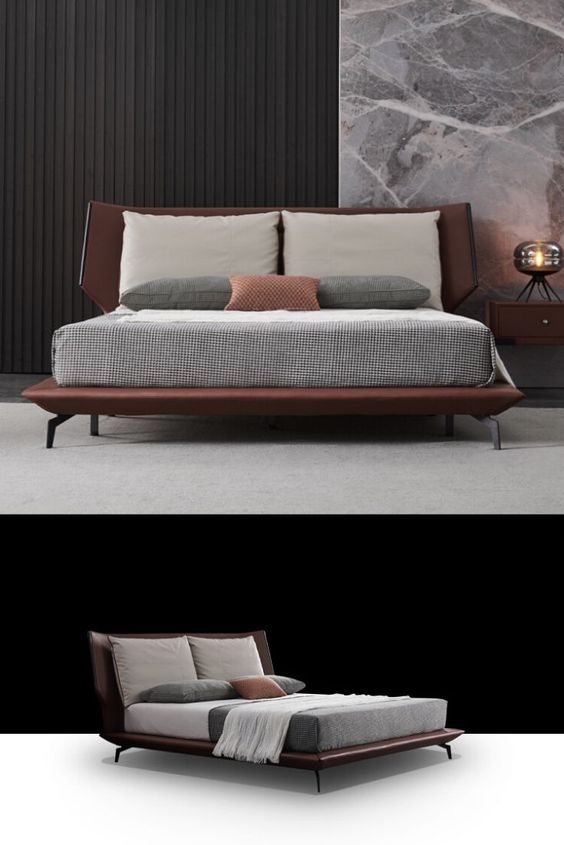 Iden Modern Sleek Bed Without Storage