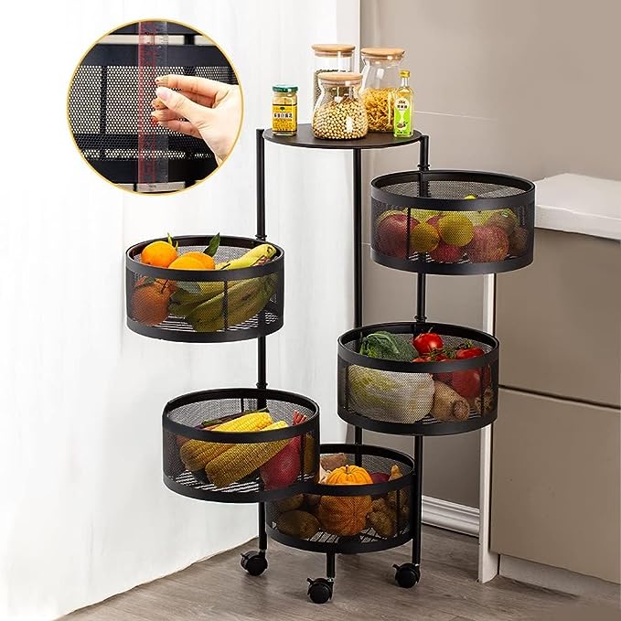 Manya Multifunctional Rotating Storage Cart