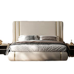 Classic Luxury Upholstered Bed In Off White