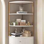 Moya Modern White Corner Bookshelf