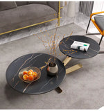 Zerena Modern Round Golden Base Round Center Table