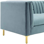 Kely Modern Velvet Upholstery Luxury Sofa