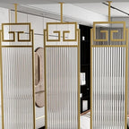 Zoha Metal Partition With Fluted Glass