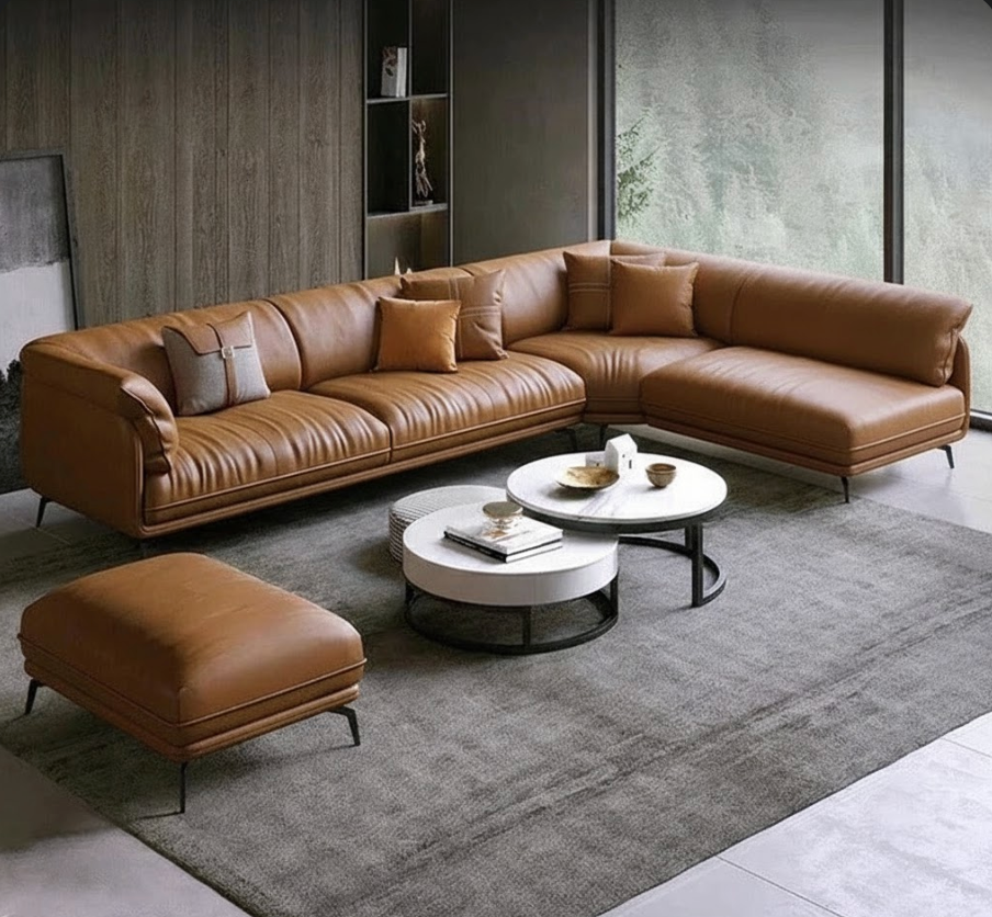 Macaca Modern 6 Seater Luxury Corner Sleek Sofa