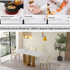 Boss Luxury Modern Stainless Steel Dining Table Set
