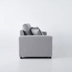 Colossal Modern Gray Cotton & Linen Upholstered Sofa