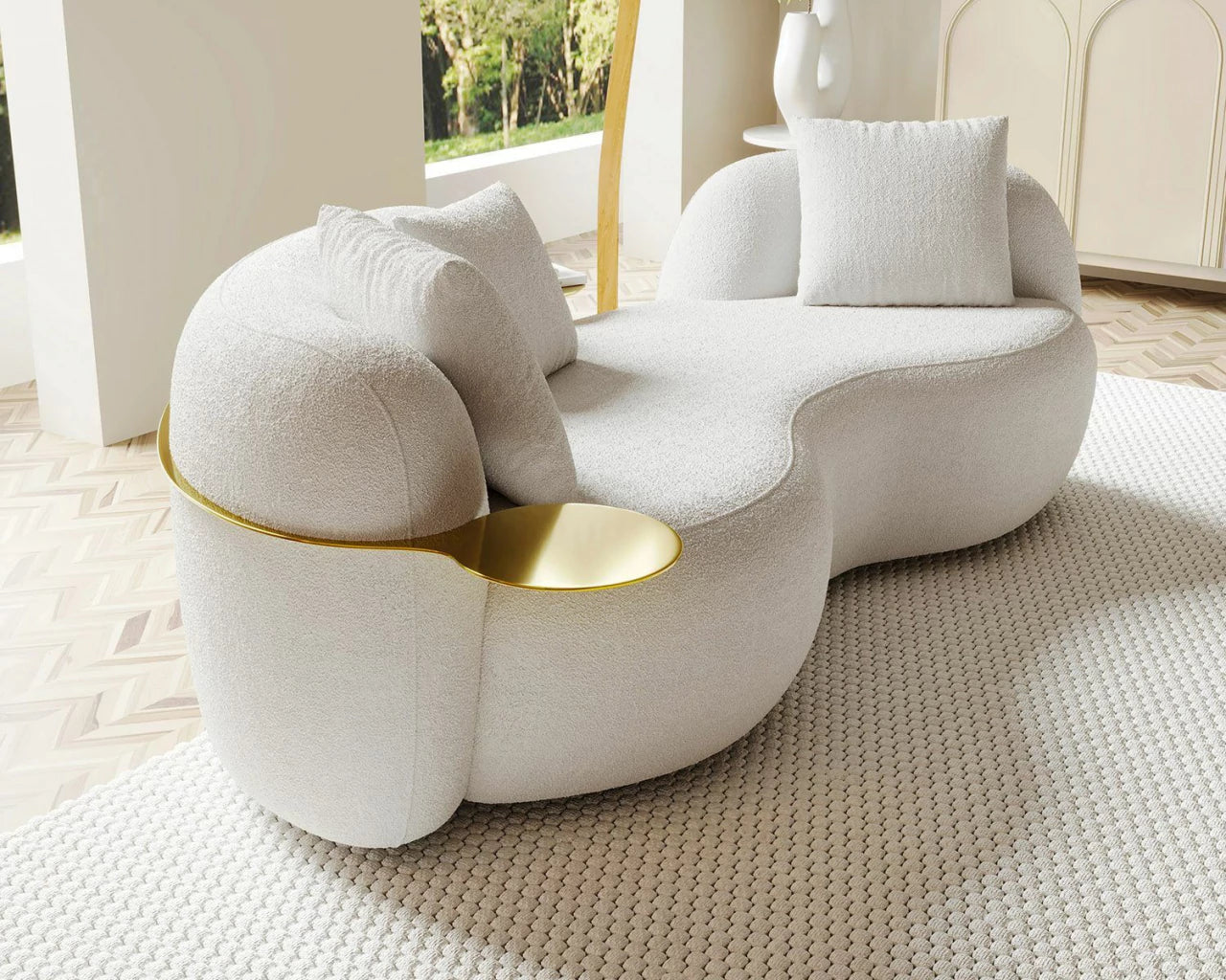 Metalia Modern Luxury 3 Seater Sofa