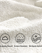 Aurora Plush White Boucle Luxury 3 Seater Sofa