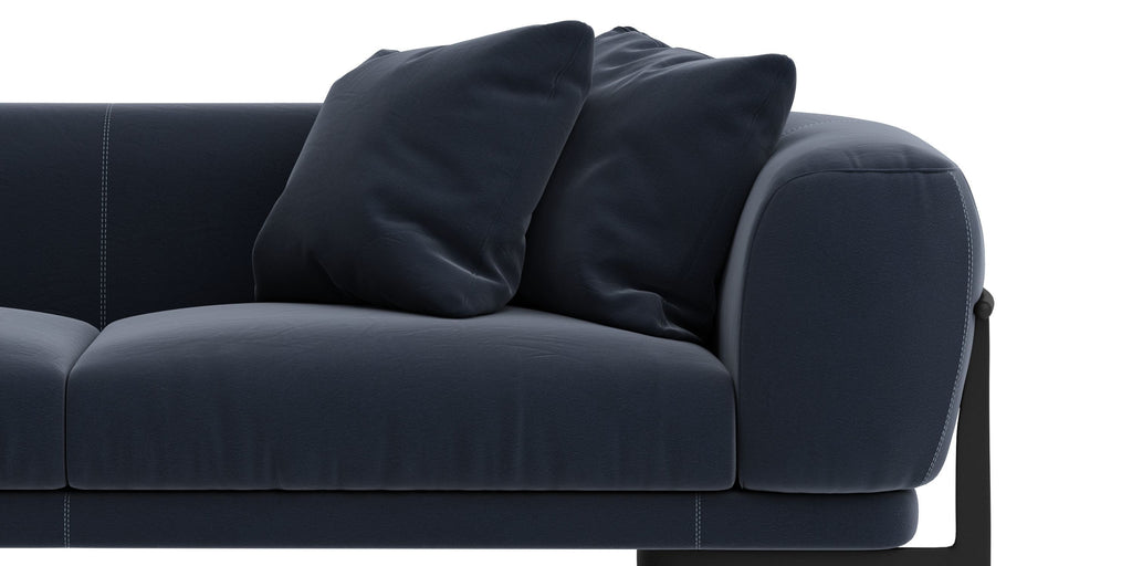 Kelva 3 Seater Modern Curvy Sofa