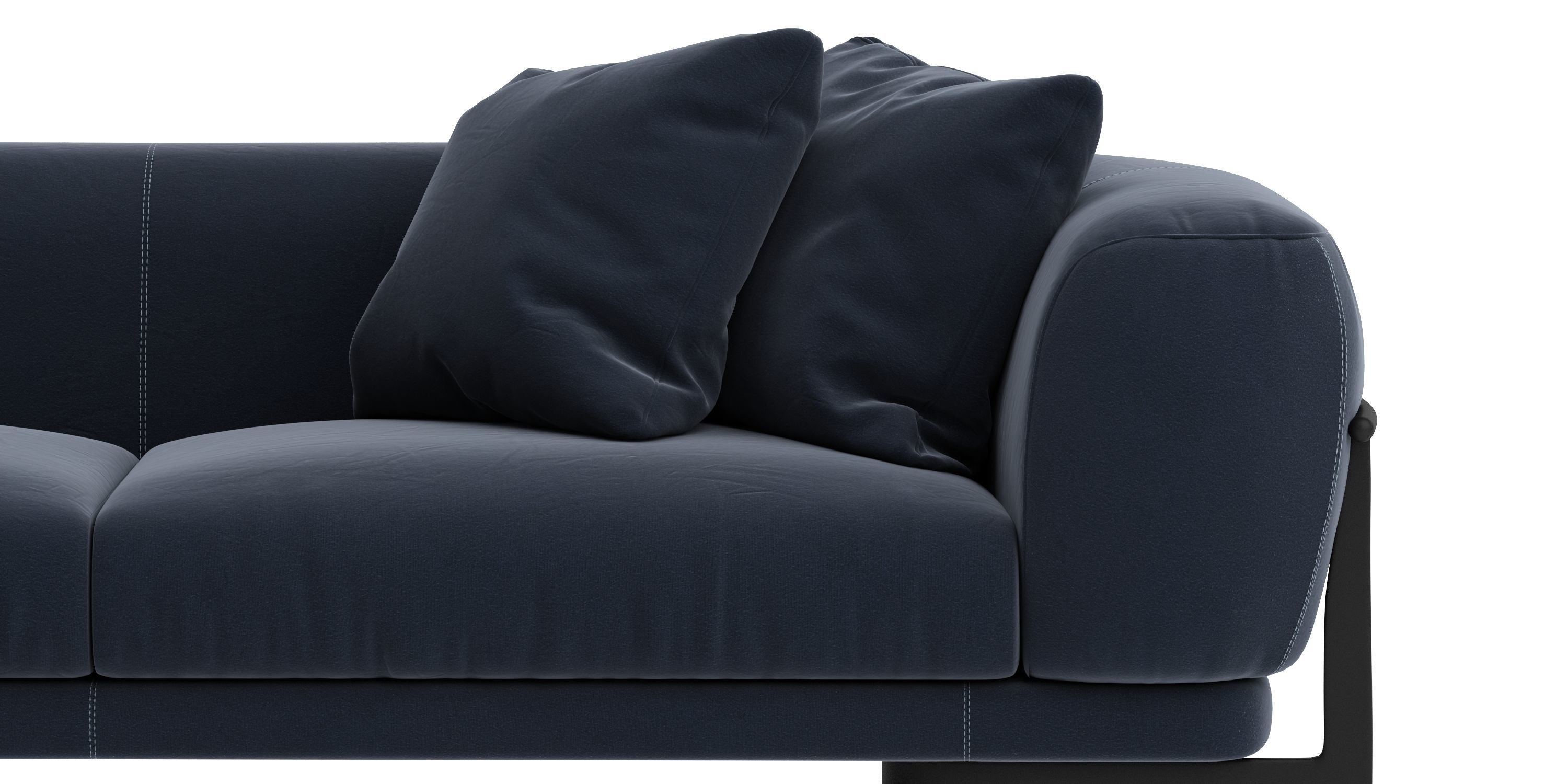 Kelva 3 Seater Modern Curvy Sofa