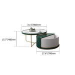 Sanco Modern Round Centre Table with Storage Rotatable Drawers