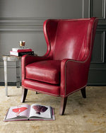 Retro Traditional Red Wing Chair