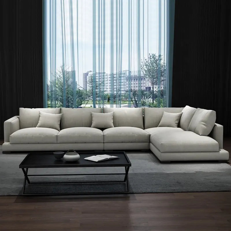 Titanic Modern Luxury Deep White Sectional  Large Corner Sofa Final Part Pay