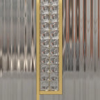 Trama Modern Fluted Glass Metal Partition