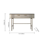 Ira Luxury Makeup Vanity Faux Marble Top Dressing Table With Gold Finish