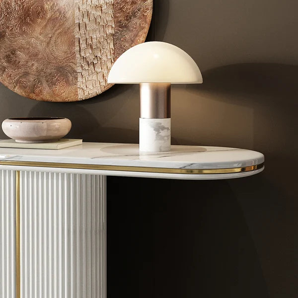 Meesah Modern White Flute Console Table