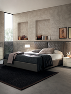 The Avenoire Bed — Luxury Upholstered Bed with Woven Panel Headboard