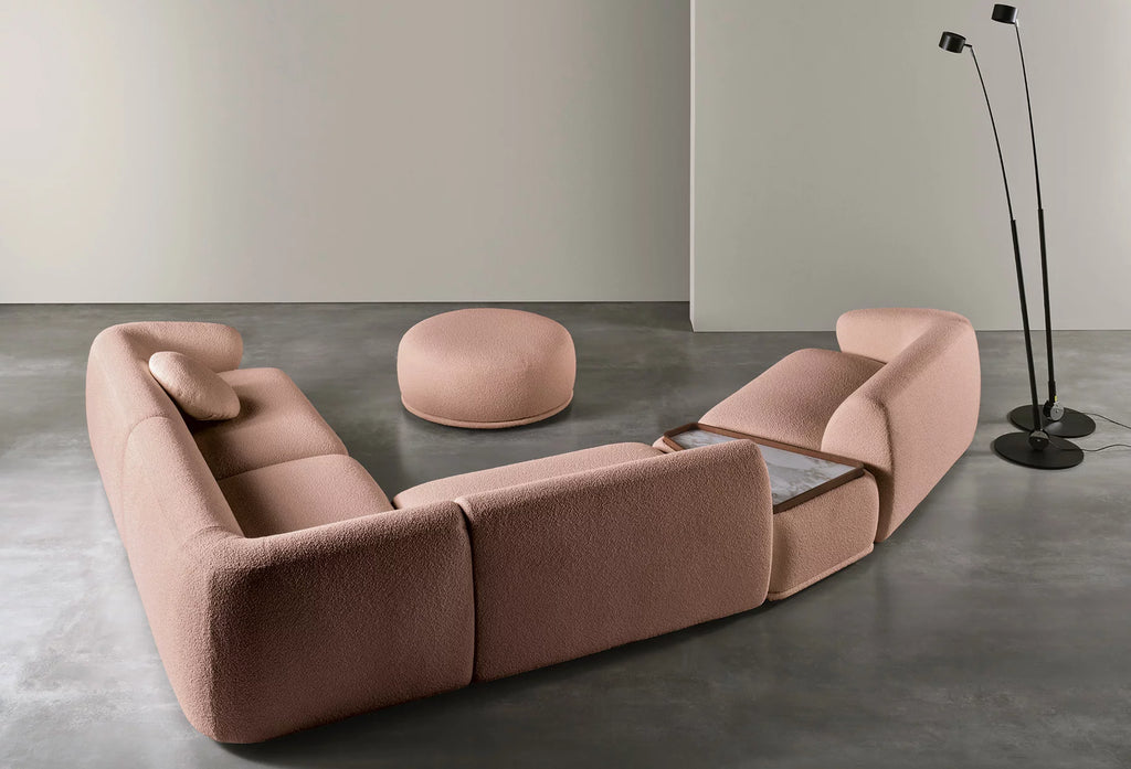 Rene Modern Boucle Sofa Set With Centre Table