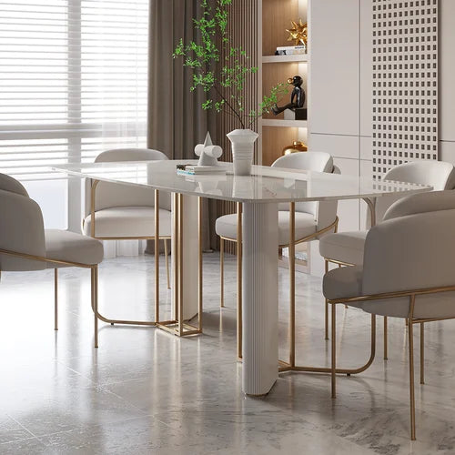Metaphor White Luxury Modern Dining Set