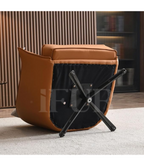 Vika Swivel Sofa Chair in Leather