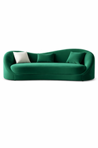Porsche Modern 3-Seater Sofa in Green Velvet Upholstery for a Luxurious Feel
