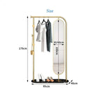 Korsa Clothes hanger with Floor mirror and marble base