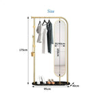 Korsa Clothes hanger with Floor mirror and marble base