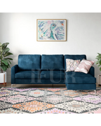 Mezie Upholstered Velvet L-Shaped Sofa