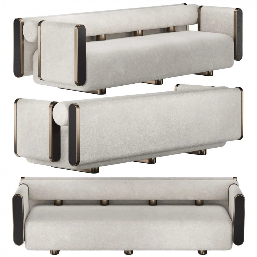 Kaliko Modern Metal 3 Seater Sofa