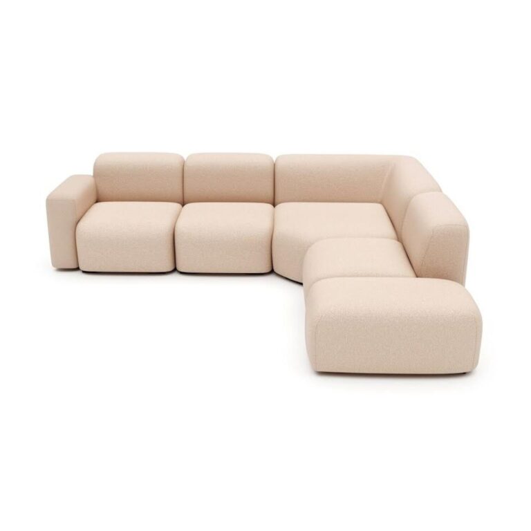 Cloudino Beige L-Shaped Modern Sofa