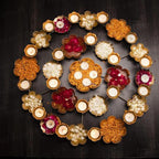 Shakti Metal Decorative Rangoli Urli Bowl with T-Light Candle Holder