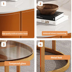 Orca Modern Sleek Nesting Coffee Table Set Of 2