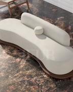 Arcadia Flow 5 Seater Curved Sofa with Low Back Wooden Base