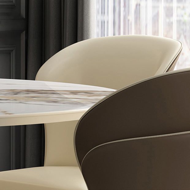 Alzar Modern Contemporary Round 4 Seater Dining Set