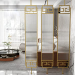 Zoha Metal Partition With Fluted Glass