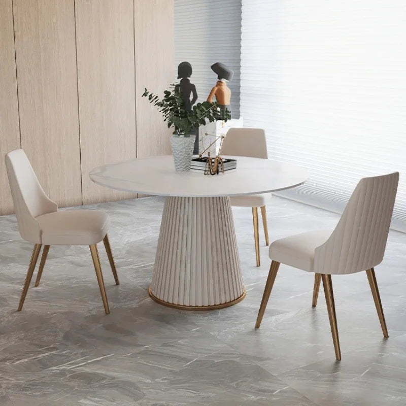 Zeva Modern Luxury Chairs With Scoda Modern Round Table