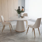 Zeva Modern Luxury Chairs With Scoda Modern Round Table