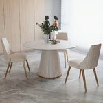 Zeva Modern Luxury Chairs With Scoda Modern Round Table