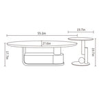 Tosy Modern Center Table With Metal Base