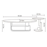 Tosy Modern Center Table With Metal Base