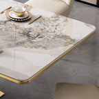 Pedestal Metal Luxury Modern Dining Set Part Pay