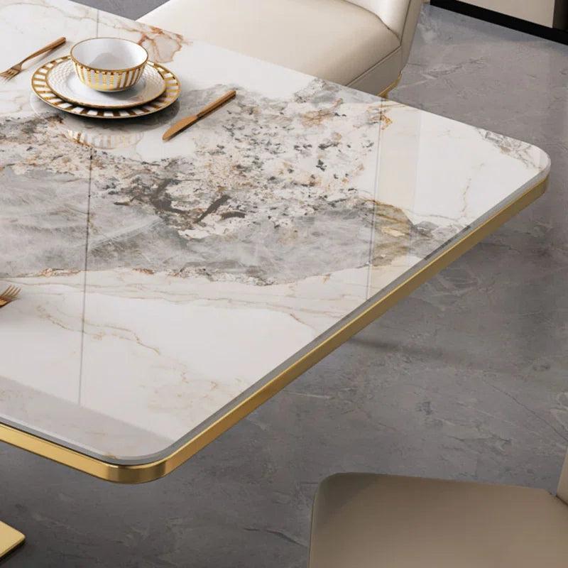 Pedestal Metal Luxury Modern Dining Set  Final Pay
