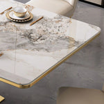 Pedestal Metal Luxury Modern Dining Set  Final Pay