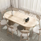 Japandi Oval 8 Seater Dining Table With Chairs