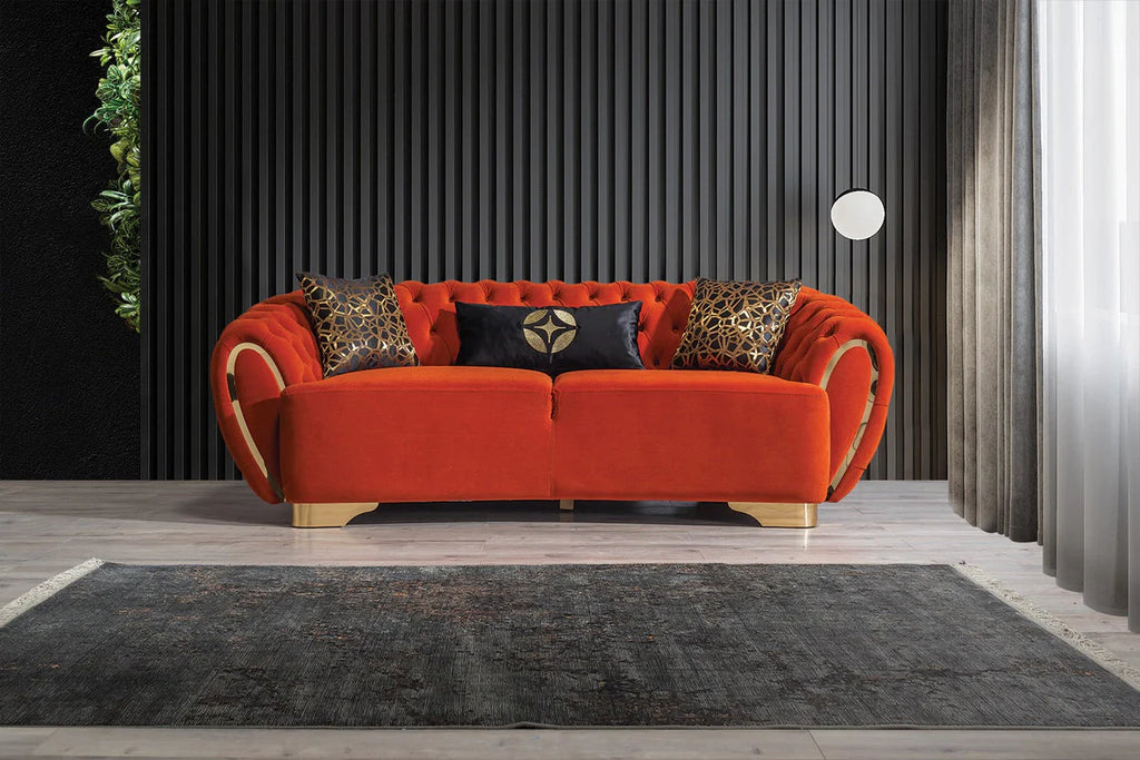 Milano Modern Luxury Chesterfield Designer Sofa Set