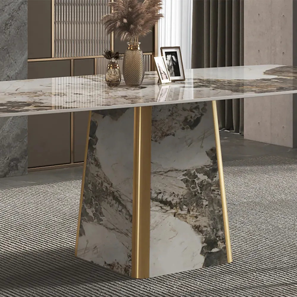 Plush Rectangle Contemporary 8 Seater Dining Table