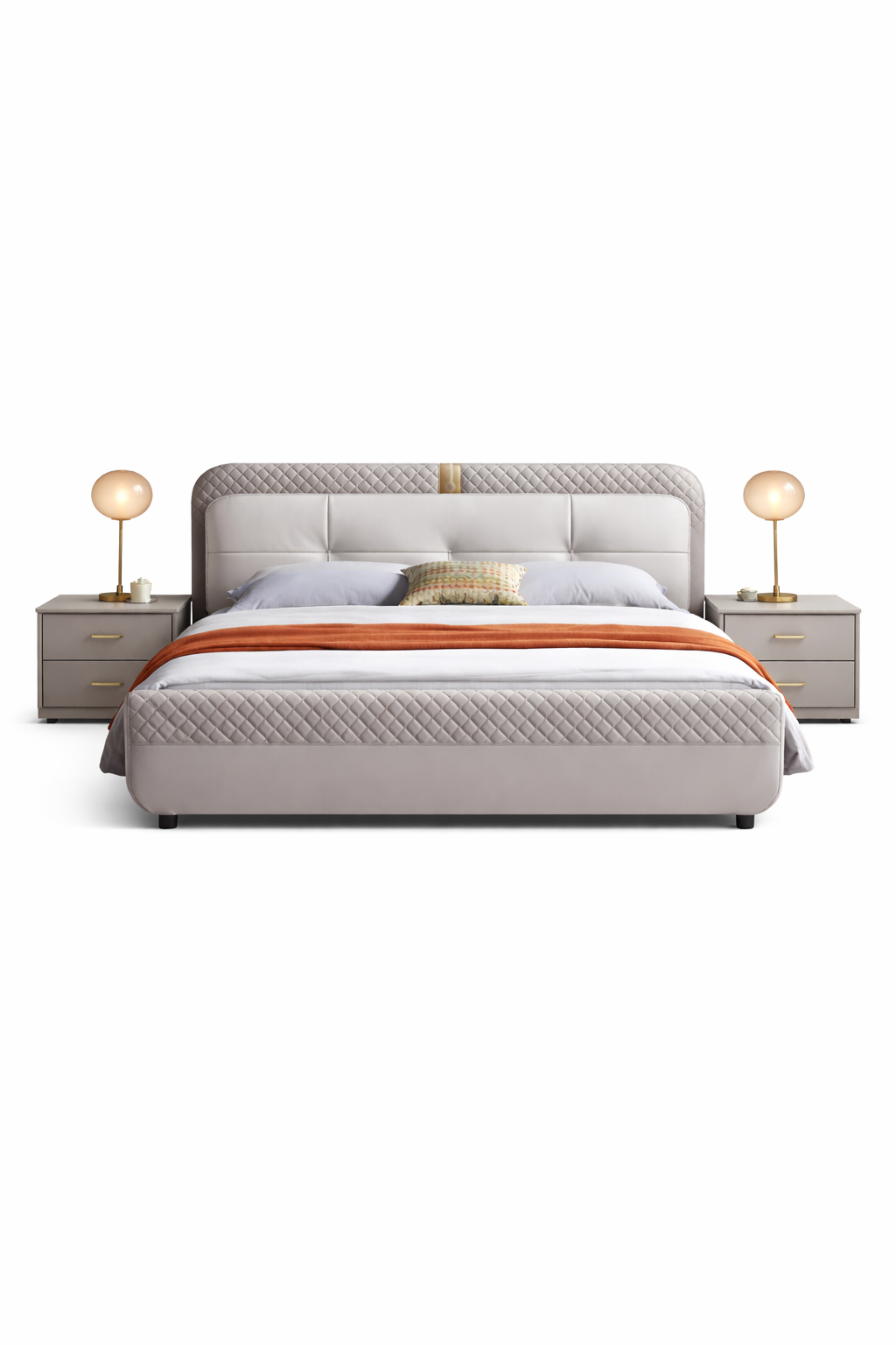 Urban Luxury Modern Upholstered Bed with a sturdy frame